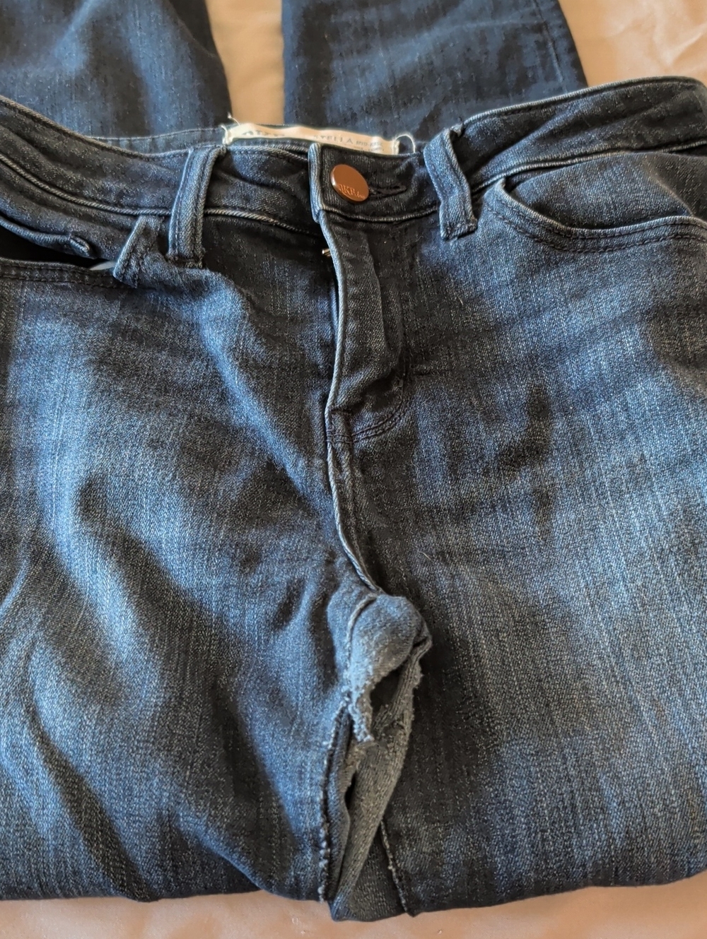 BKE STELLA slim Fit Mid Rise Skinny Womens Dark Blue Stretch Denim Jeans 27x31.5